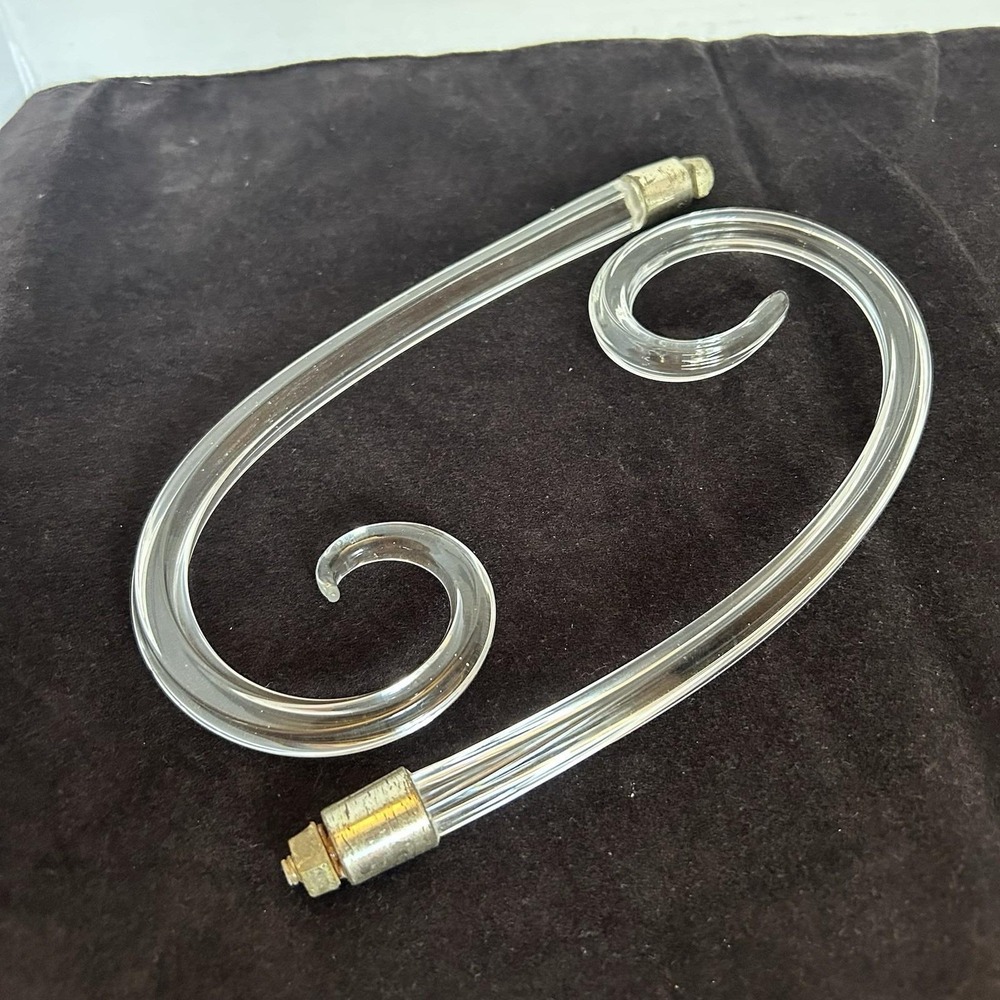 Glass Chandelier Scroll Arms 11" Curved Replacement Parts Metal‎ Ferrules Vtg